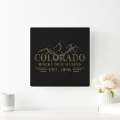 Rocky Mountains Colorado Vierkante Klok (Huis)