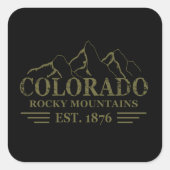 Rocky Mountains Colorado Vierkante Sticker (Voorkant)