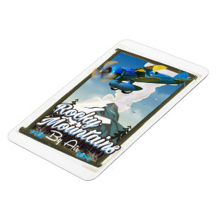 Rocky Mountains door de lucht! Magneet