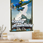 Rocky Mountains door de lucht! Poster (Keuken)