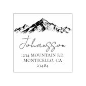 Rocky Mountains Elegant Retouradres Rubberstempel (Afrduk)
