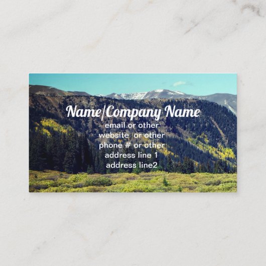 Rocky Mountains foto natuur landschap Visitekaartje (Achterkant)