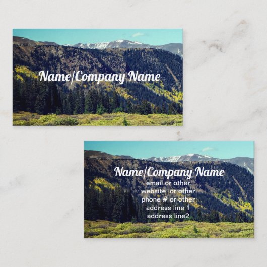 Rocky Mountains foto natuur landschap Visitekaartje (Voorkant / Achterkant)