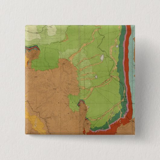 Rocky Mountains Geologisch Vierkante Button 5,1 Cm (Voorkant)
