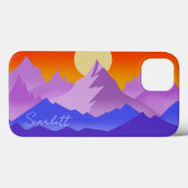 Rocky Mountains Golden Hour Sun Art Case-Mate iPhone Case (Achterkant (horizontaal))