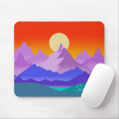 Rocky Mountains Golden Hour Sun Art Muismat (Met muis)