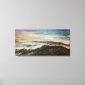 Rocky Mountains Ketens Aurora Landschap Canvas Afdruk (Voorkant)