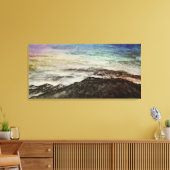 Rocky Mountains Ketens Aurora Landschap Canvas Afdruk (Insitu (Woonkamer))
