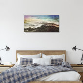 Rocky Mountains Ketens Aurora Landschap Canvas Afdruk (Insitu (Slaapkamer))