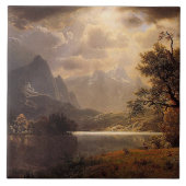 Rocky Mountains Lake Deer Wildlife Ceramic Tile Tegeltje (Voorkant)