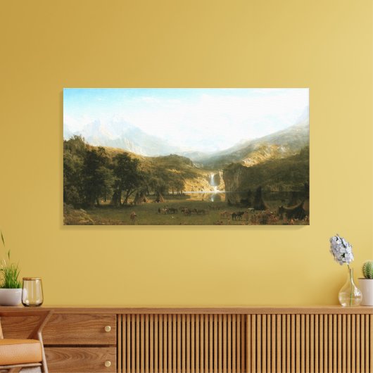 Rocky Mountains, Lander's Peak van Albert Bierstad Canvas Afdruk (Insitu (Woonkamer))