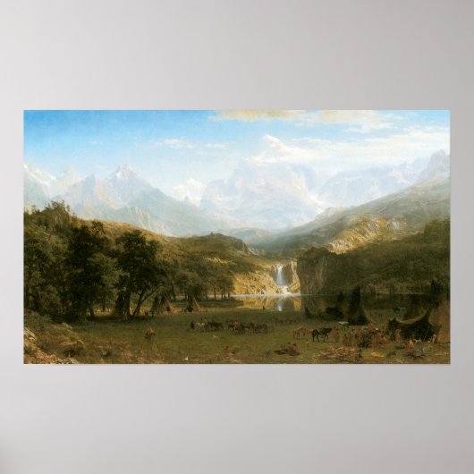 Rocky Mountains, Lander's Peak van Albert Bierstad Poster (Voorkant)