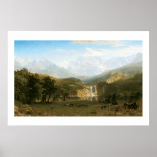 Rocky Mountains, Lander's Peak van Albert Bierstad Poster