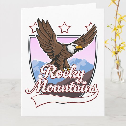 Rocky Mountains logo Kaart (Gele Bloem)