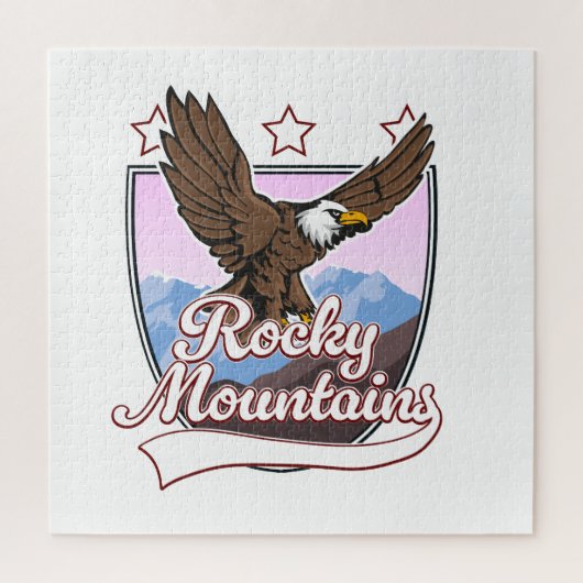 Rocky Mountains logo Legpuzzel (Verticaal)