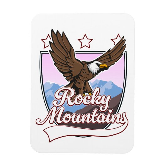 Rocky Mountains logo Magneet (Verticaal)