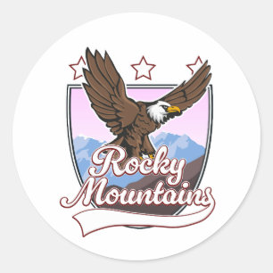 Rocky Mountains logo Ronde Sticker