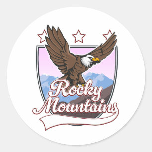Rocky Mountains logo Ronde Sticker