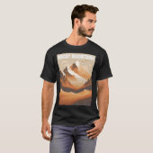 Rocky Mountains minimalistisch landschap T-shirt (Voorkant volledig)