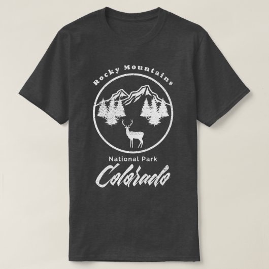 Rocky Mountains Nationaal Park Colorado Wandelkamp T-shirt (Design voorkant)