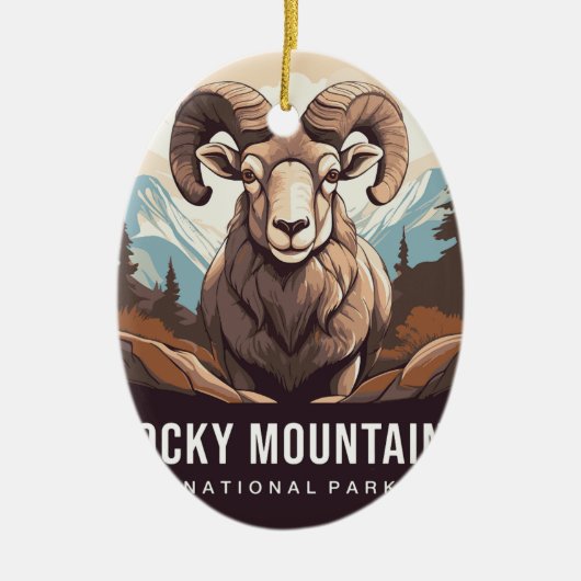 Rocky Mountains National Park ornaments Keramisch Ornament (Voorkant)