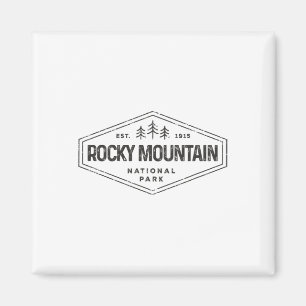 Rocky Mountains National Park T-shirt Badge Campin Magneet