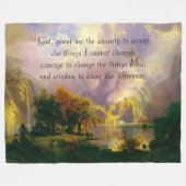 Rocky mountains serenity gebed fleece deken (Voorkant (Horizontaal))