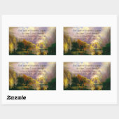 Rocky mountains serenity gebed rechthoekige sticker (Vel)