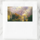 Rocky mountains serenity gebed rechthoekige sticker (Tas)