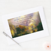 Rocky mountains serenity gebed rechthoekige sticker (Envelop)