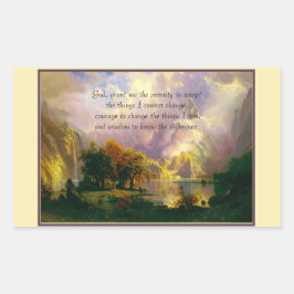 Rocky mountains Serenity gebed  Rechthoekige Sticker