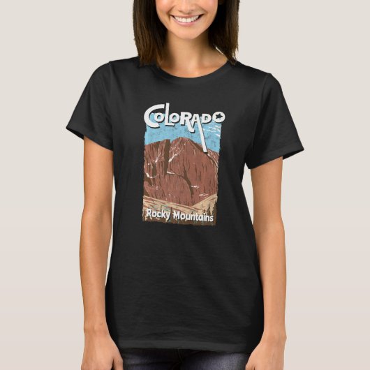 Rocky Mountains Skiing Hik T-shirt (Voorkant)