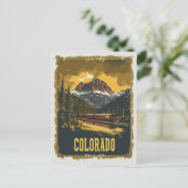  Rocky Mountains trein Briefkaart (Staand voorkant)