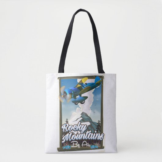 Rocky Mountains vanuit de lucht! Tote Bag (Voorkant)