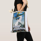 Rocky Mountains vanuit de lucht! Tote Bag (Dichtbij)