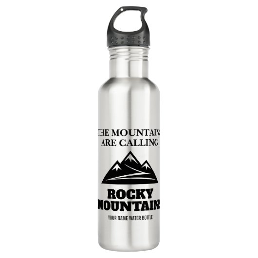 Rocky Mountains wandelend spoor en kamperen Waterfles (Voorkant)