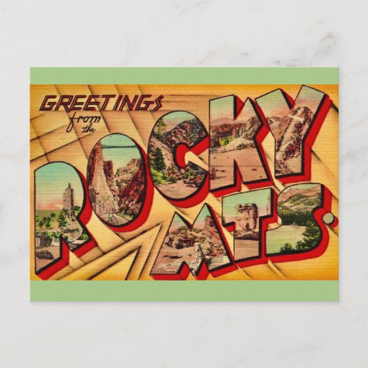 Rocky Mountains Wenskaart Briefkaart (Voorkant)