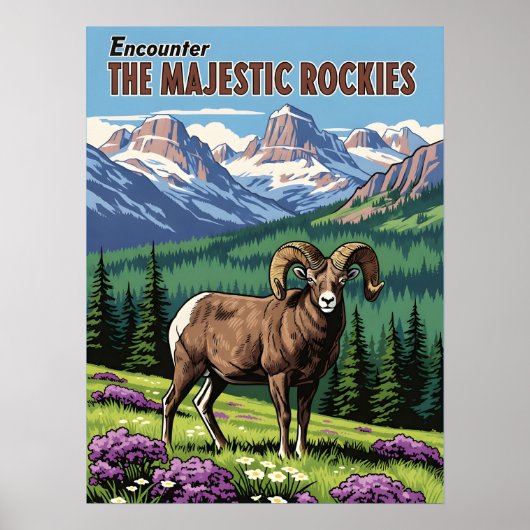 Rocky Mountains – Wildlife & Nature Poster (Voorkant)
