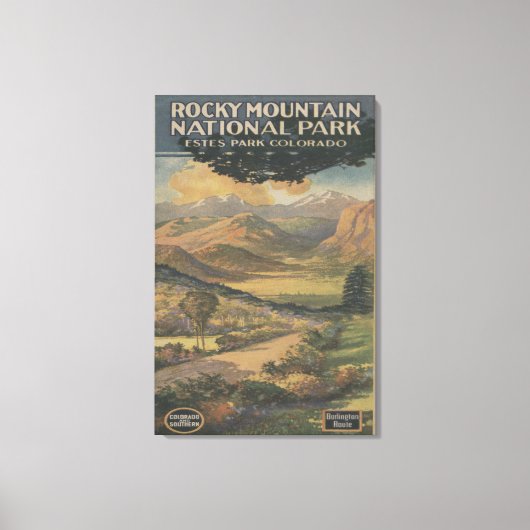Rocky Mt. Nat'l Park Brochure # 1 Canvas Afdruk (Voorkant)
