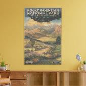 Rocky Mt. Nat'l Park Brochure # 1 Canvas Afdruk (Insitu (Woonkamer))