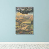 Rocky Mt. Nat'l Park Brochure # 1 Canvas Afdruk (Insitu (Houten vloer))