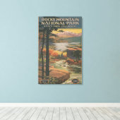 Rocky Mt. Nat'l Park Brochure # 2 Canvas Afdruk (Insitu (Houten vloer))