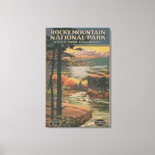 Rocky Mt. Nat'l Park Brochure # 2 Canvas Afdruk (Voorkant)