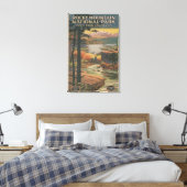 Rocky Mt. Nat'l Park Brochure # 2 Canvas Afdruk (Insitu (Slaapkamer))