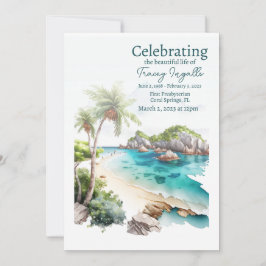 Rocky Ocean Beach begrafenis viering van het leven Kaart