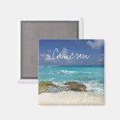 Rocky Ocean Waves Cancun Mexico Beach Magneet (Voorkant / Achterkant)