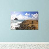 Rocky Oregon Pacific Coast in Pacific City Canvas Afdruk (Insitu (Houten vloer))