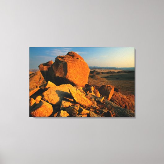 Rocky Outcrop and Desert Valley, Richtersveld Canvas Afdruk (Voorkant)