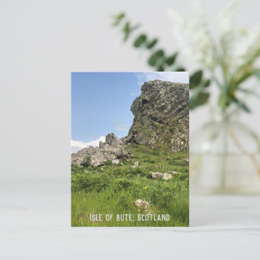 Rocky Outcrop, eiland Bute, Schotland Briefkaart (Staand voorkant)