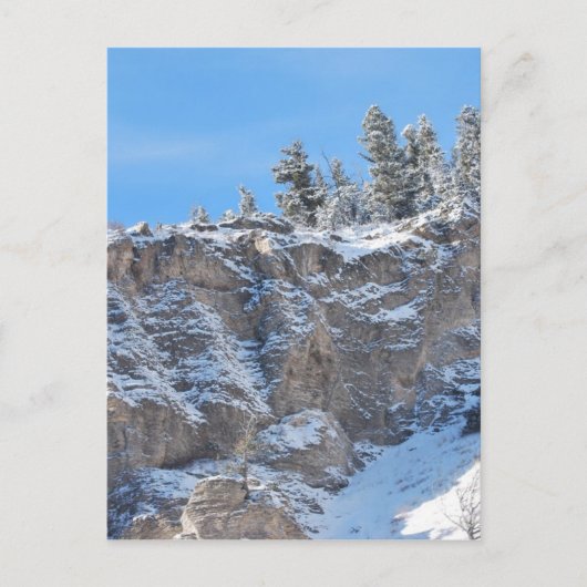 Rocky Outcrop Mountain Snow Briefkaart (Voorkant)